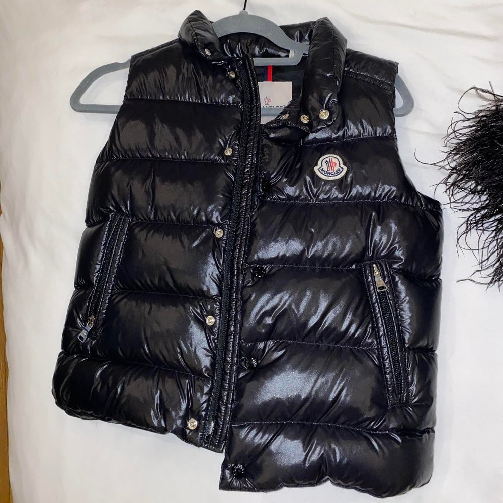Moncler Tib Gilet Black Vest - Kids Size 10A